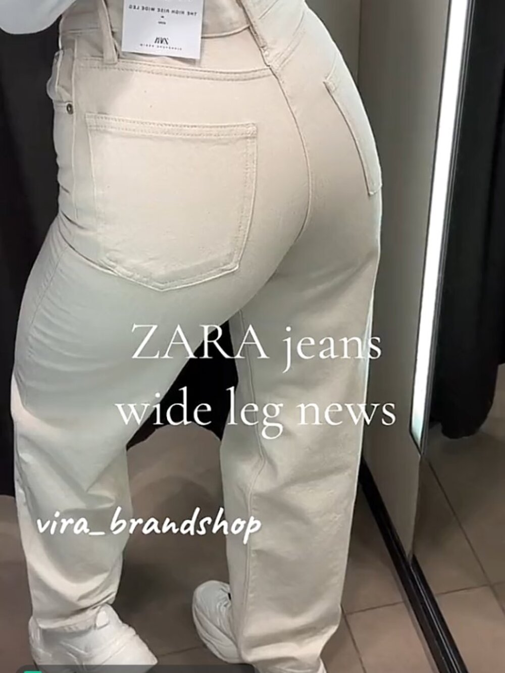 Zara ZW Baggy Cuffed Jeans NWT — Pale Sky Blue, Size 2 (EU 34) - Picture 14 of 14